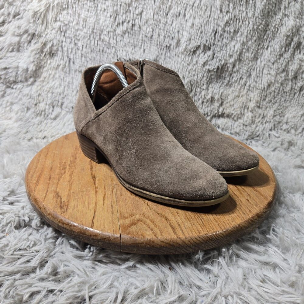Lucky Brand Shannon Boots Womens 9 EU 39 Nadya Zip Up Heeled Brown Ankle Booties